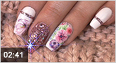 Nailart: "Glowing Flower Meadow" with Jolifin 3D Tattoo