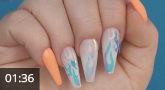 Nailart: "Icy Flames" with Jolifin Aurora sticker flame