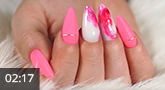 Nail art: Pink watercolour design