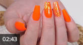 Nail art : "Shiny Orange" (orange brillant)
