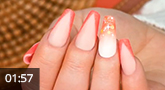 Nail art: Summer nails with Jolifin Ombre gel - neon-peach
