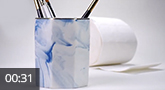 Jolifin LAVENI PRO - Porte-pinceau céramique bleu bébé