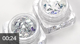 Jolifn Aurora Flakes Glittermix - silver