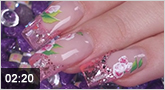 Twinkle Roses Nail Art with Jolifin Fantasy Glitter
