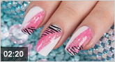 Nail art: "Shining Zebra"