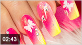 Nailart Butterfly in Sunset