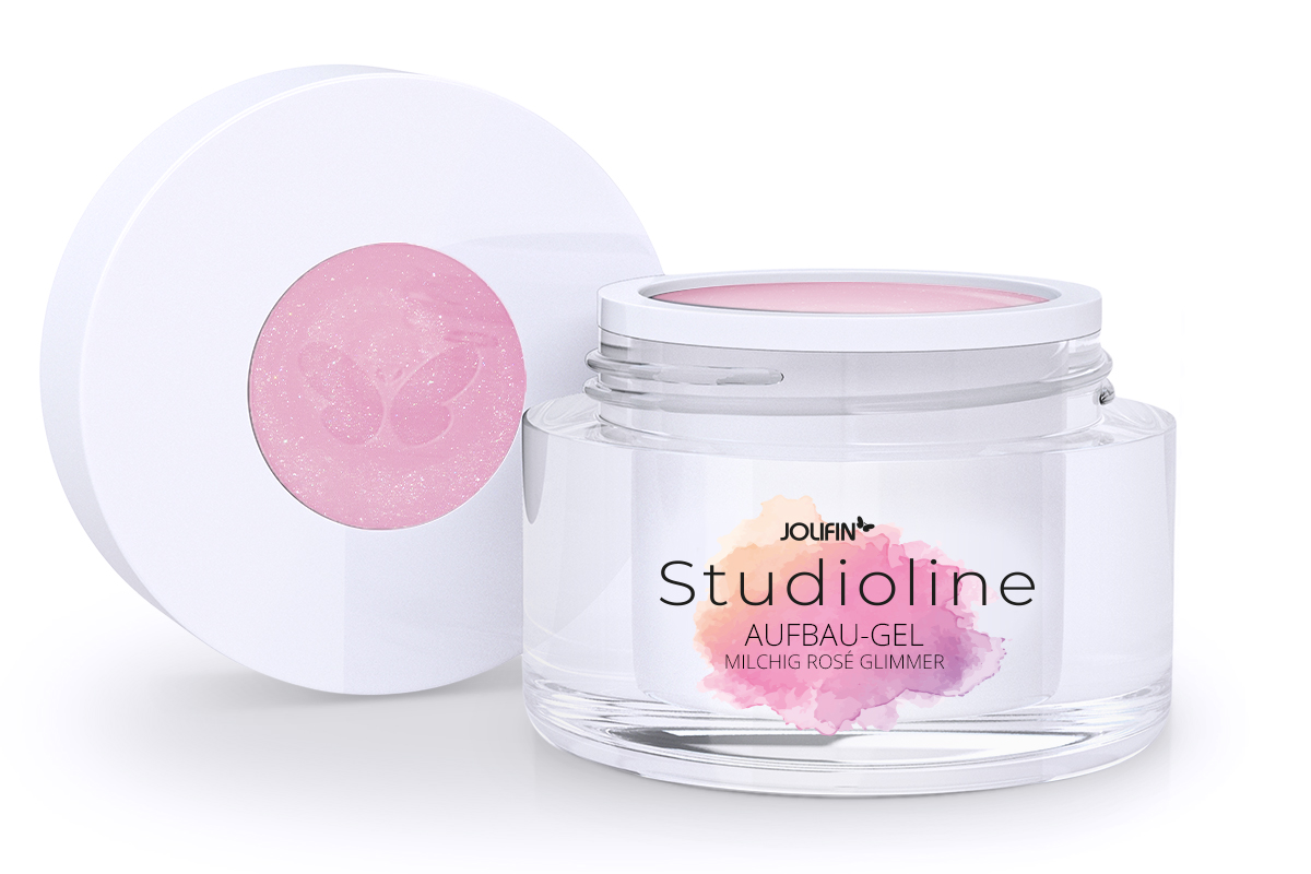 Jolifin Studioline - Gel reconstituant rose laiteux mica 30ml