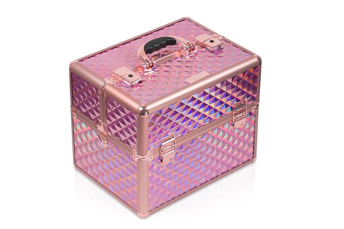 Jolifin Mobiler Kosmetik Koffer - rosy hologramm