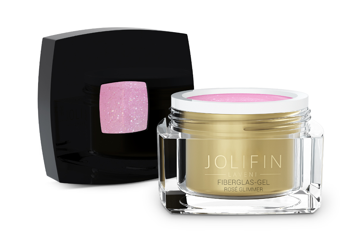 Jolifin LAVENI - Fiberglas-Gel rosé Glimmer 30ml