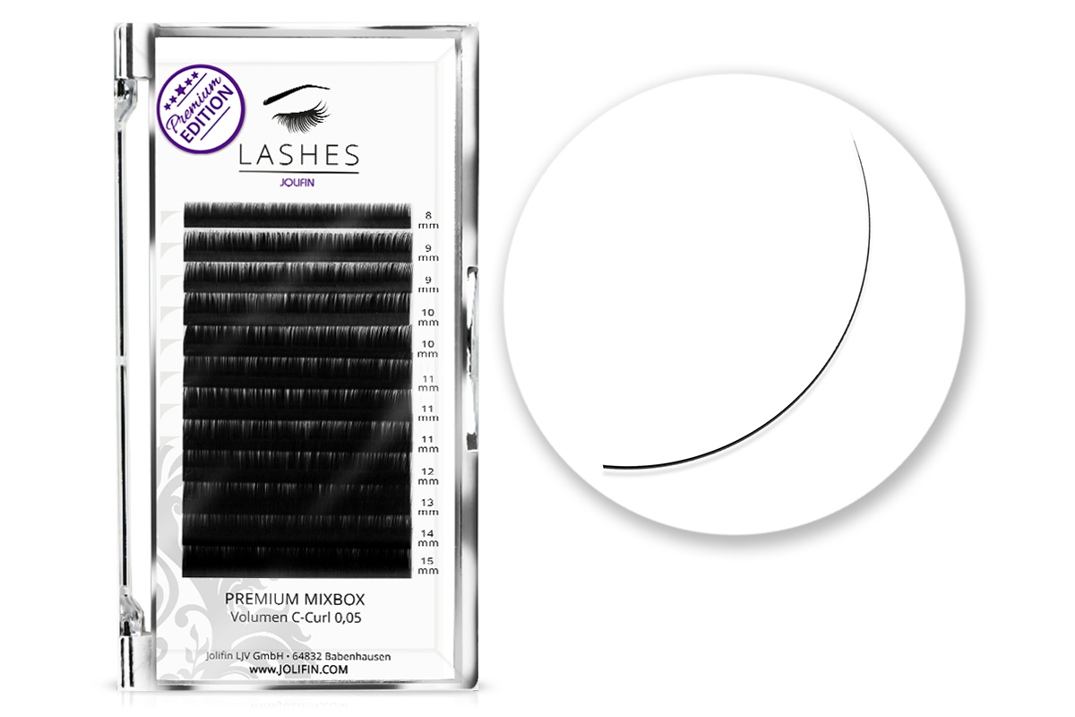 Jolifin Lashes - Premium MixBox - Volumen C-Curl 0,05