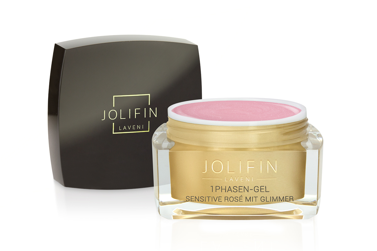 Jolifin LAVENI - 1Phasen-Gel sensitive rosé mit Glimmer 30ml