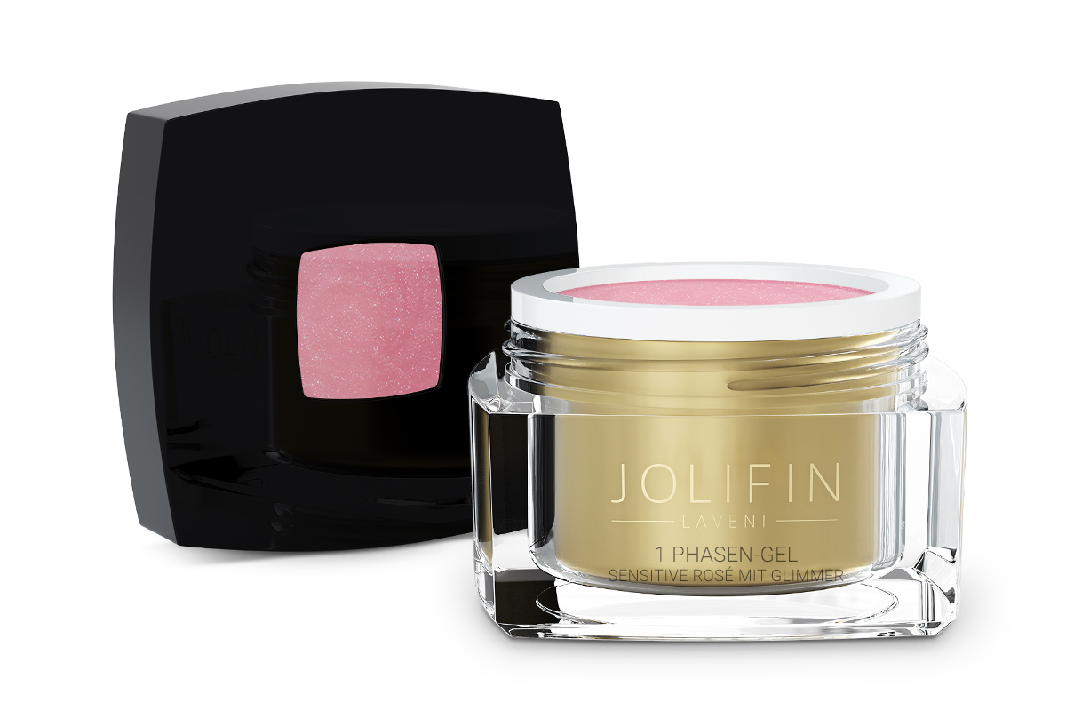 Jolifin LAVENI - 1Phasen-Gel sensitive rosé mit Glimmer 30ml