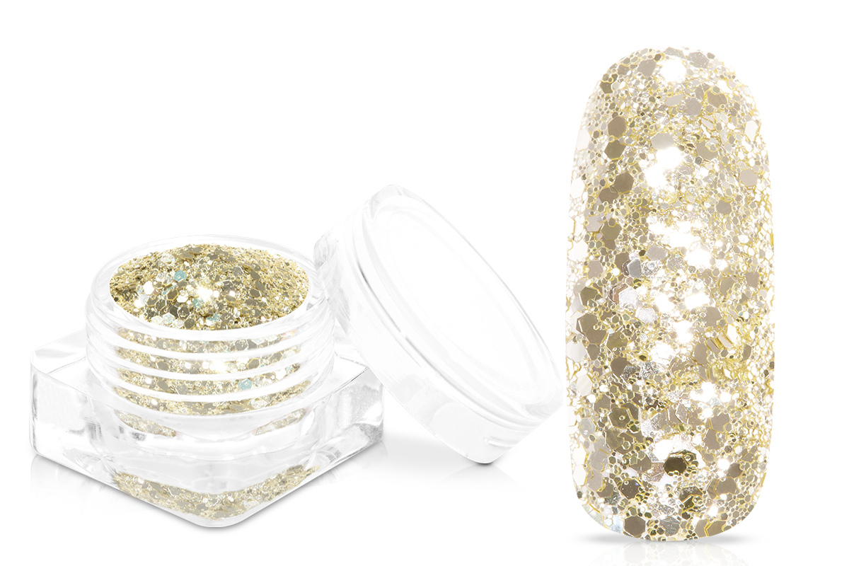 Jolifin Super-Glossy Glitter - luxury champagne
