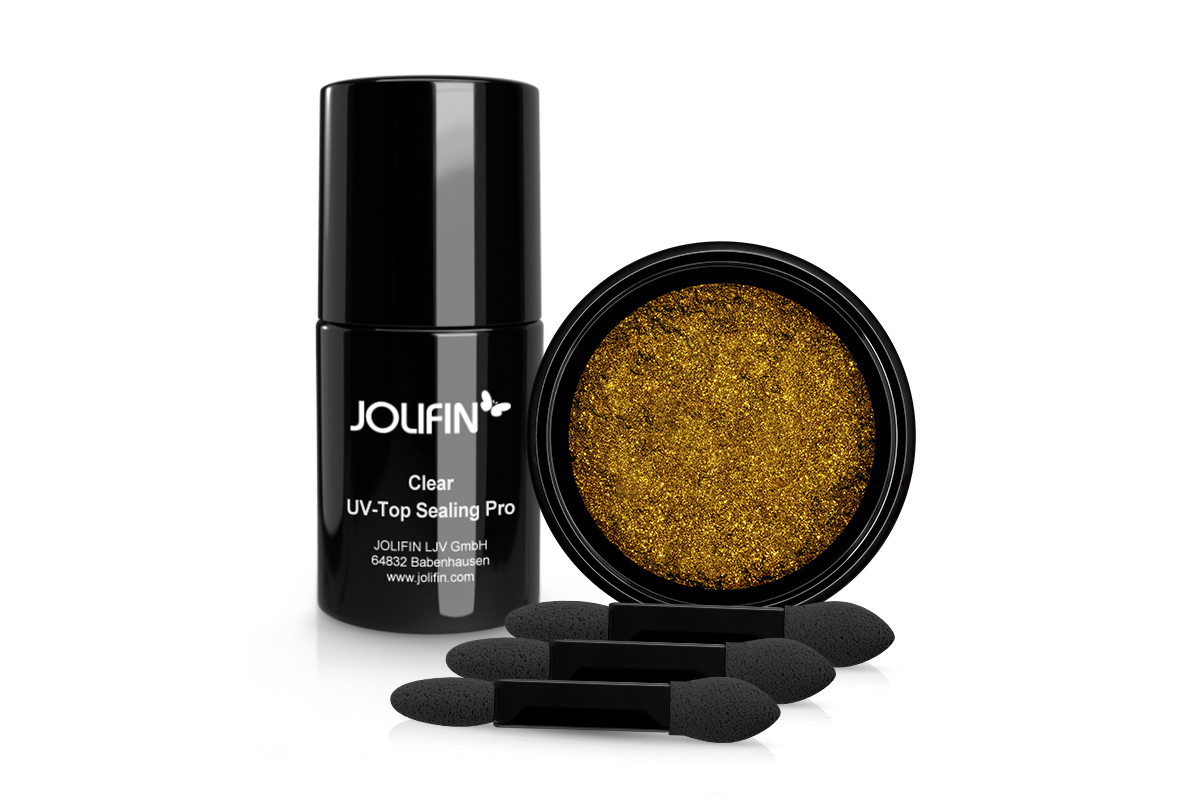 Jolifin Mirror-Chrome Pigment Gold - Set