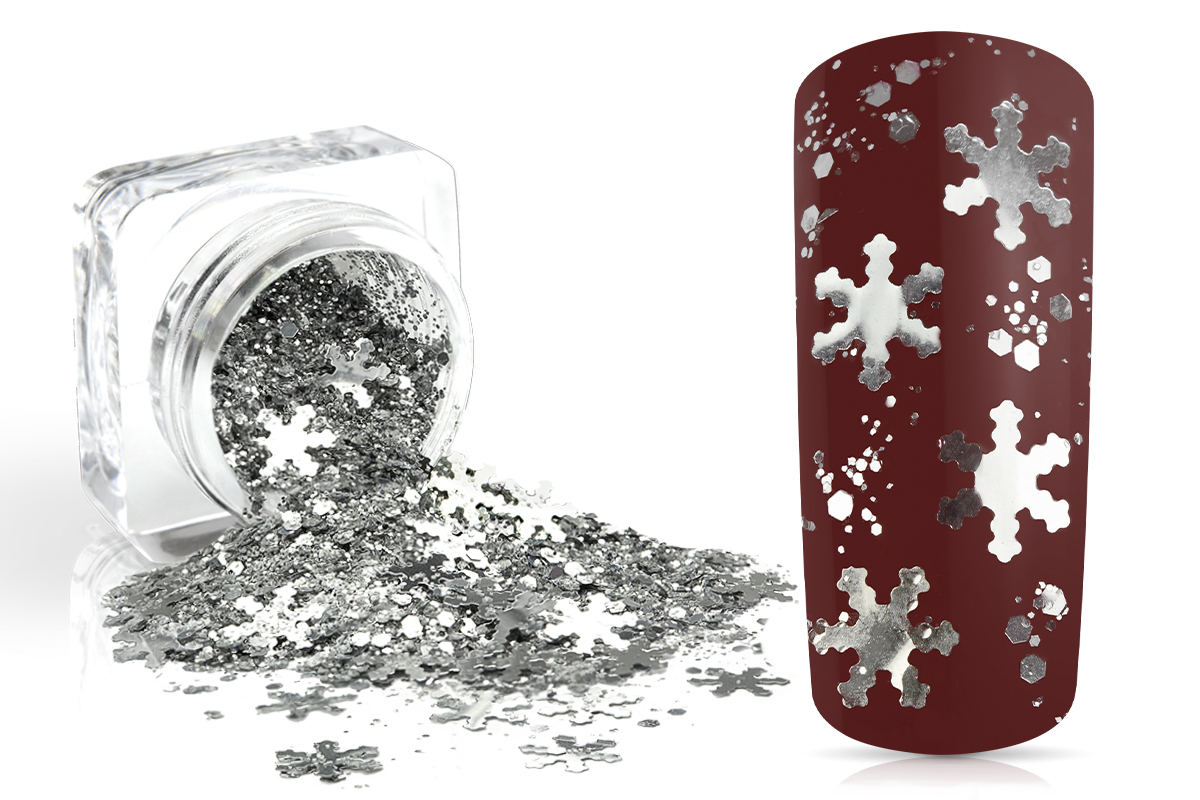 Jolifin Snowflake Glitter - silver elegance