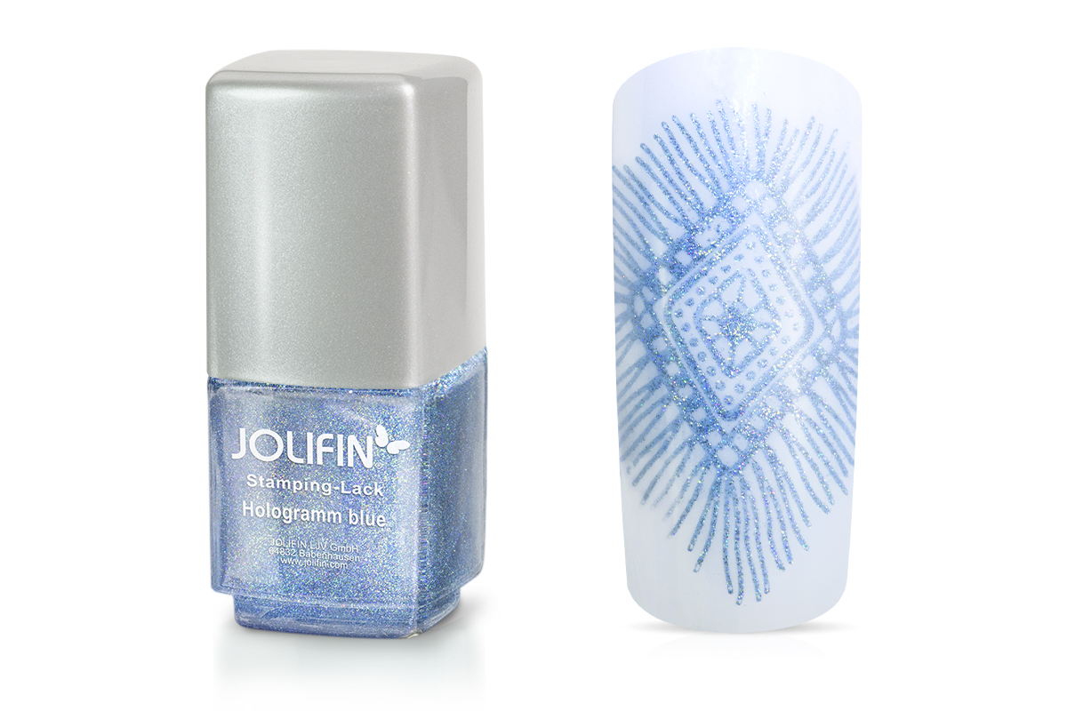 Jolifin Stamping-Lack - hologramm blue 12ml