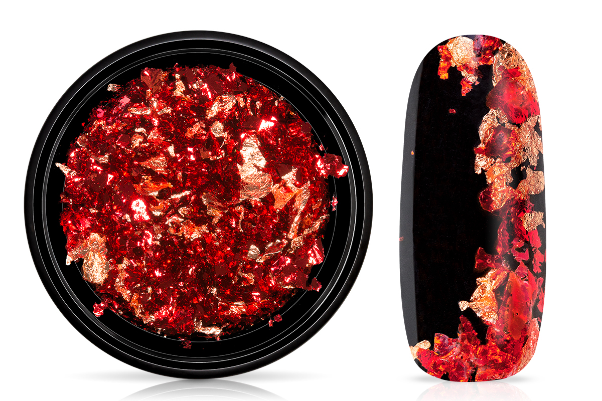 Jolifin Soft Foil Flakes - copper & red