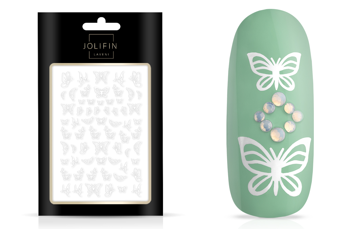 Jolifin LAVENI XL Sticker - Butterfly white 1