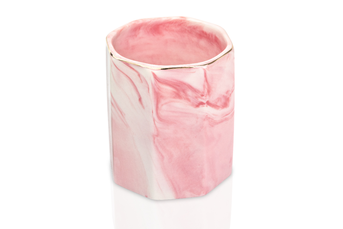 Jolifin LAVENI PRO - Keramik Pinselhalter rosa