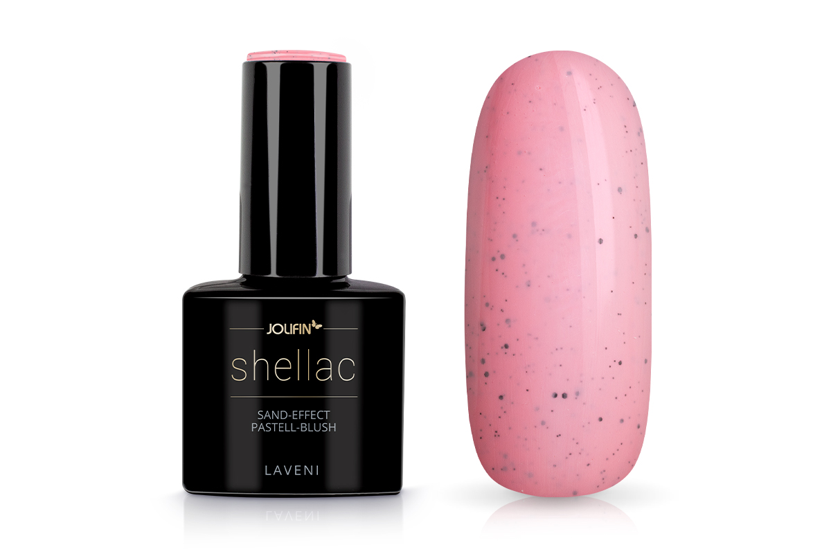 Jolifin LAVENI Shellac - Sand-Effect pastell-blush 12ml