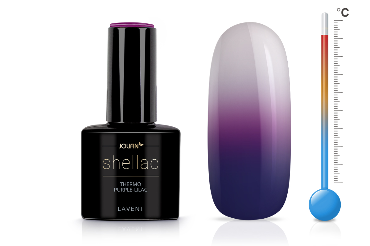 Jolifin LAVENI Shellac - Thermo purple-lilac 12ml