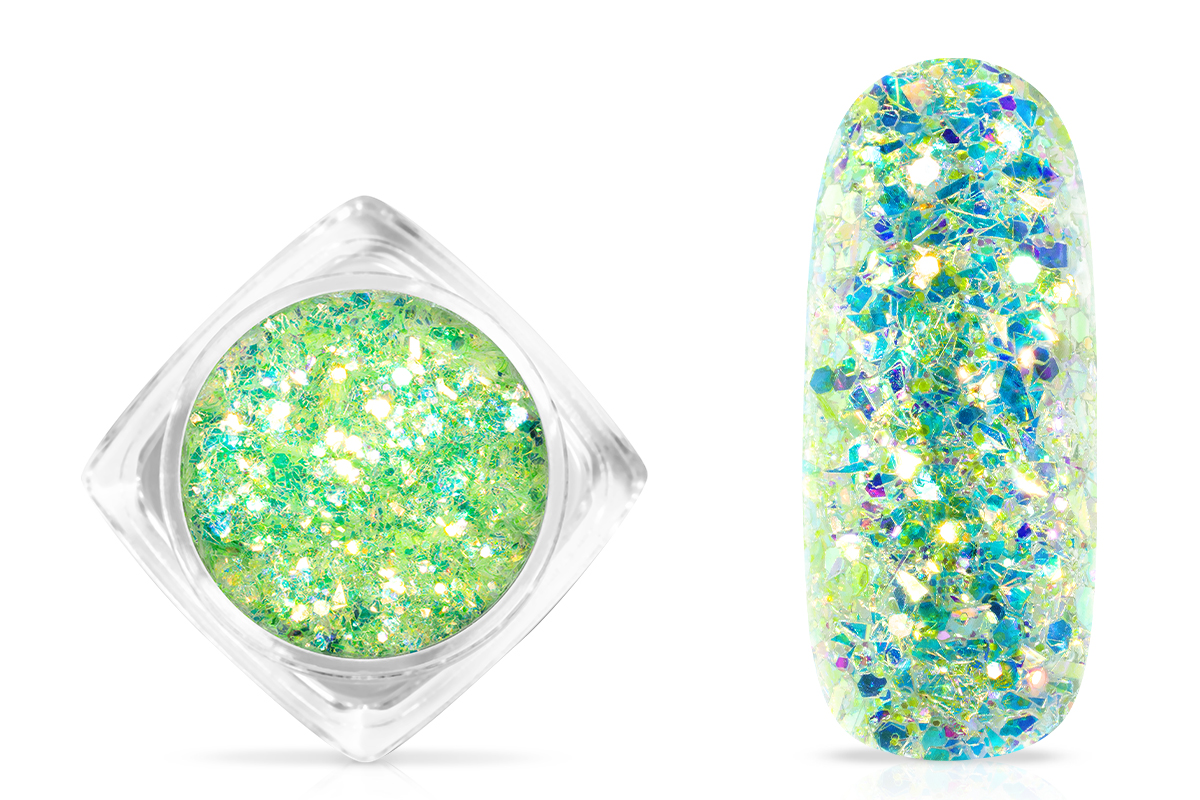 Jolifin Aurora Flakes Glittermix - green