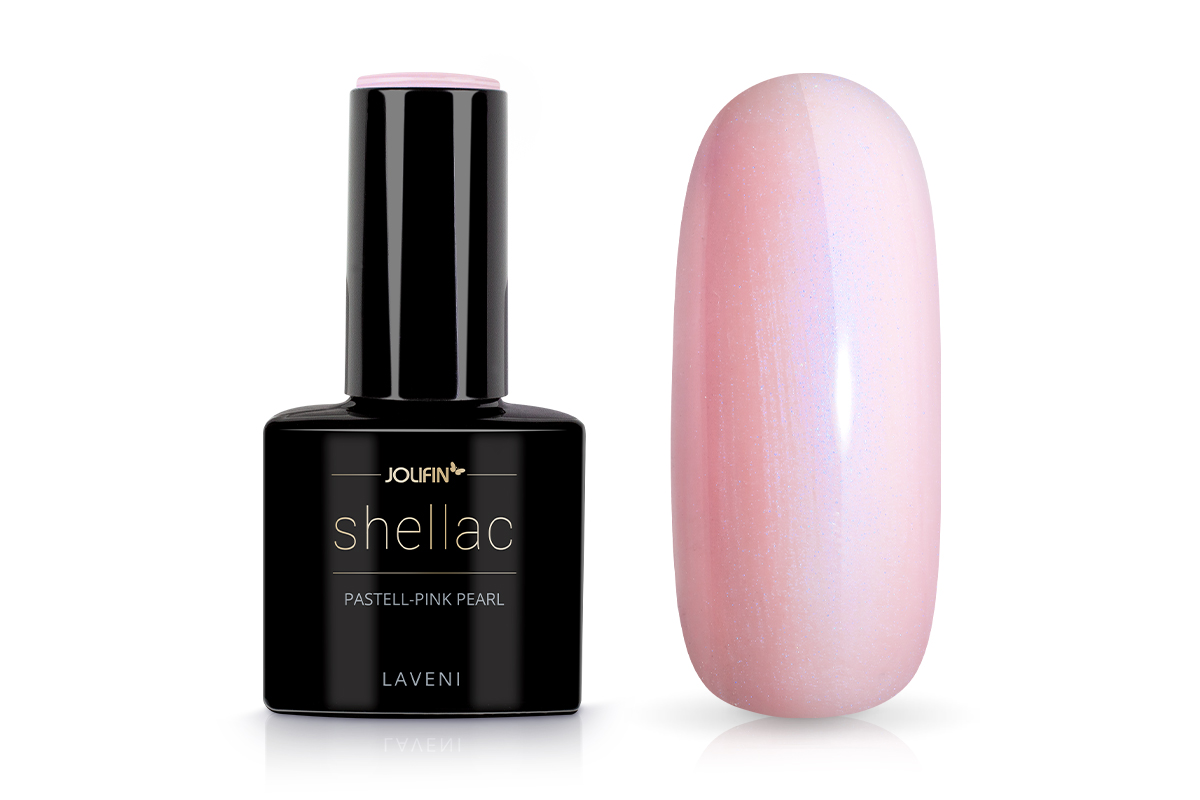 Jolifin LAVENI Shellac - pastell-pink pearl 12ml