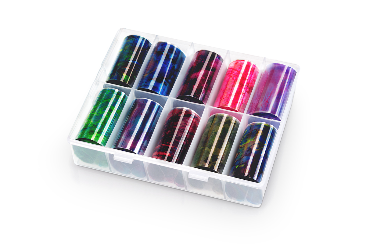 Jolifin Transfer-Nagelfolien Box - Colorfull Marble IV