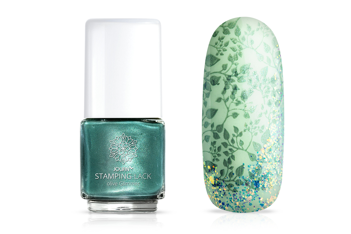 Jolifin Vernis pour Stamping olive micacé 12ml