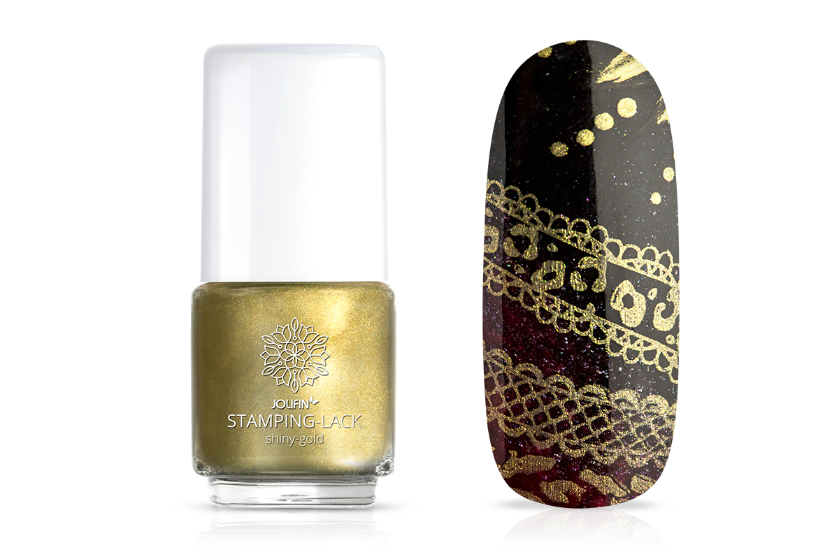 Jolifin Stamping-Lack shiny-gold 12ml