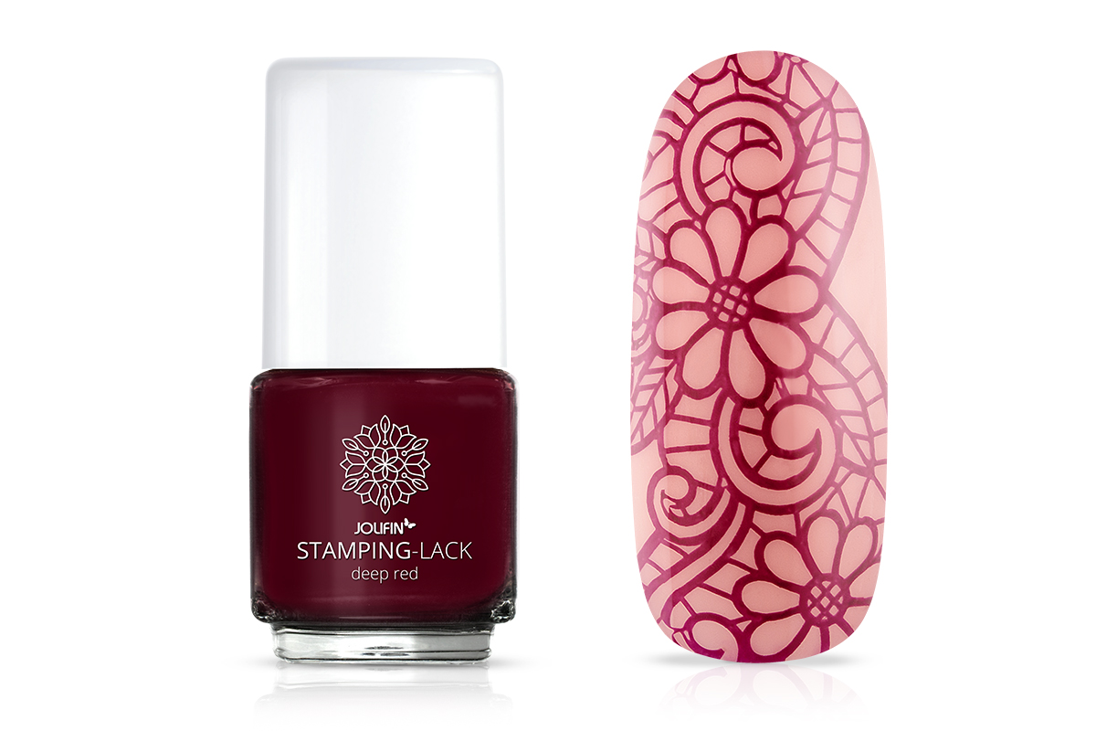 Jolifin Stamping-Lack - deep red 12ml