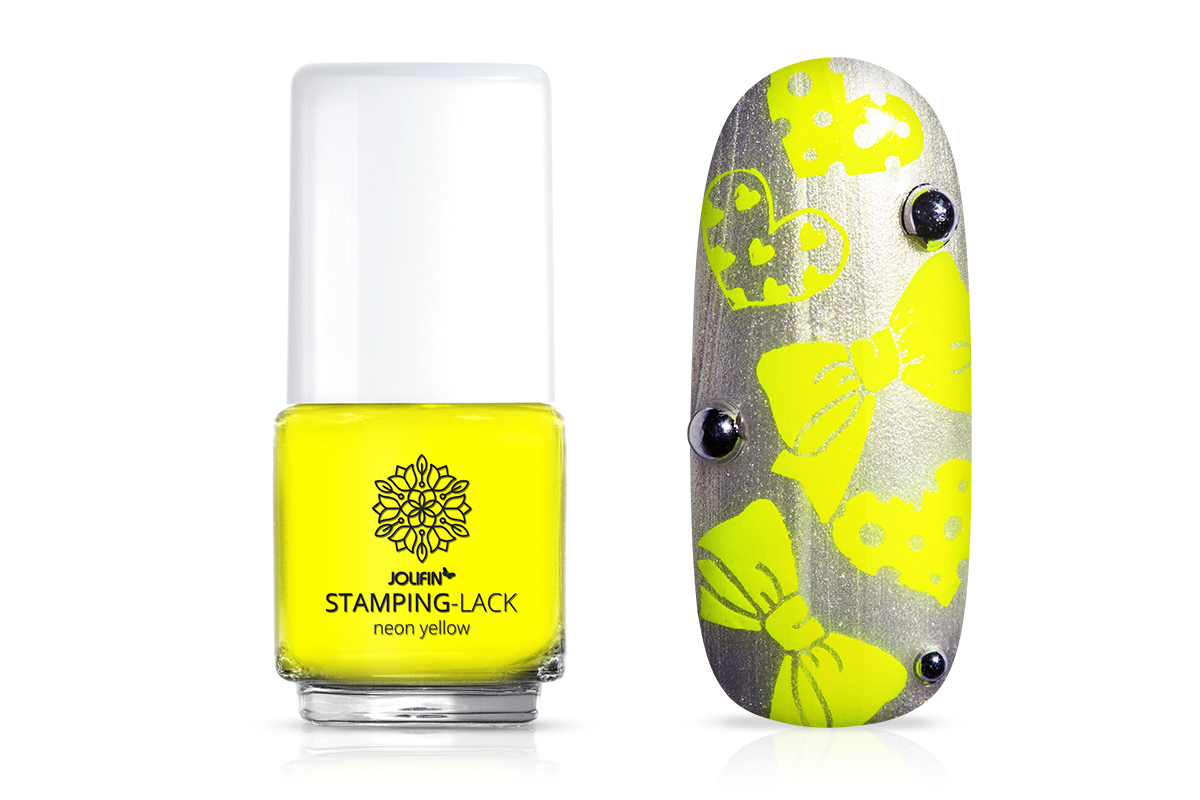 Jolifin Stamping-Lack - neon yellow 12ml
