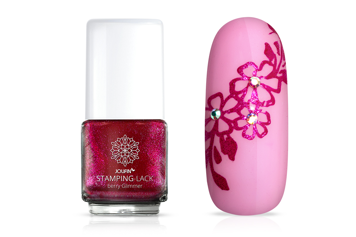 Jolifin Stamping Lacquer - berry Glimmer 12ml