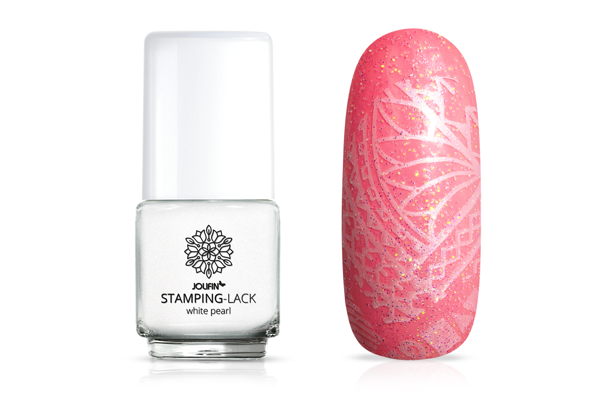 Jolifin Stamping-Lack - white pearl 12ml