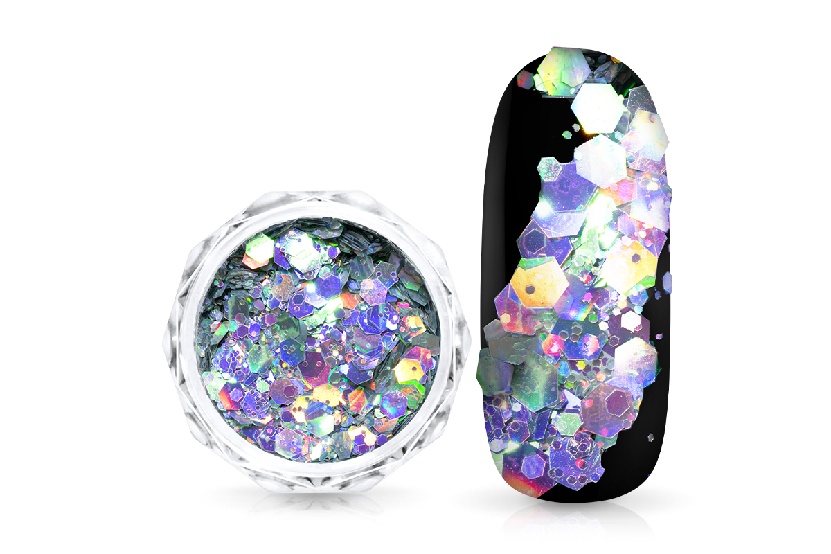 Jolifin Supernova Glitter - silver opal