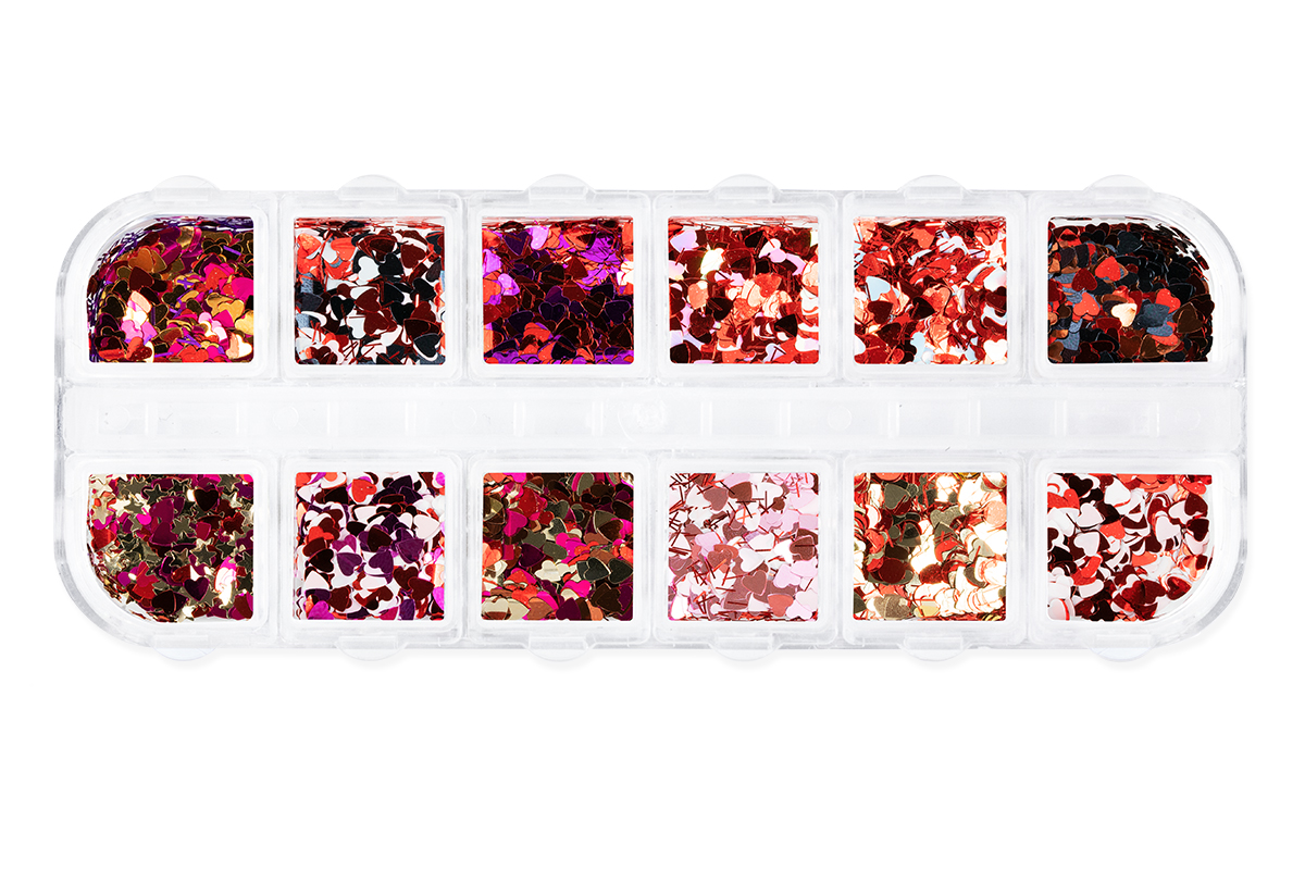 Jolifin LAVENI XL Display - lovely hearts Glitter