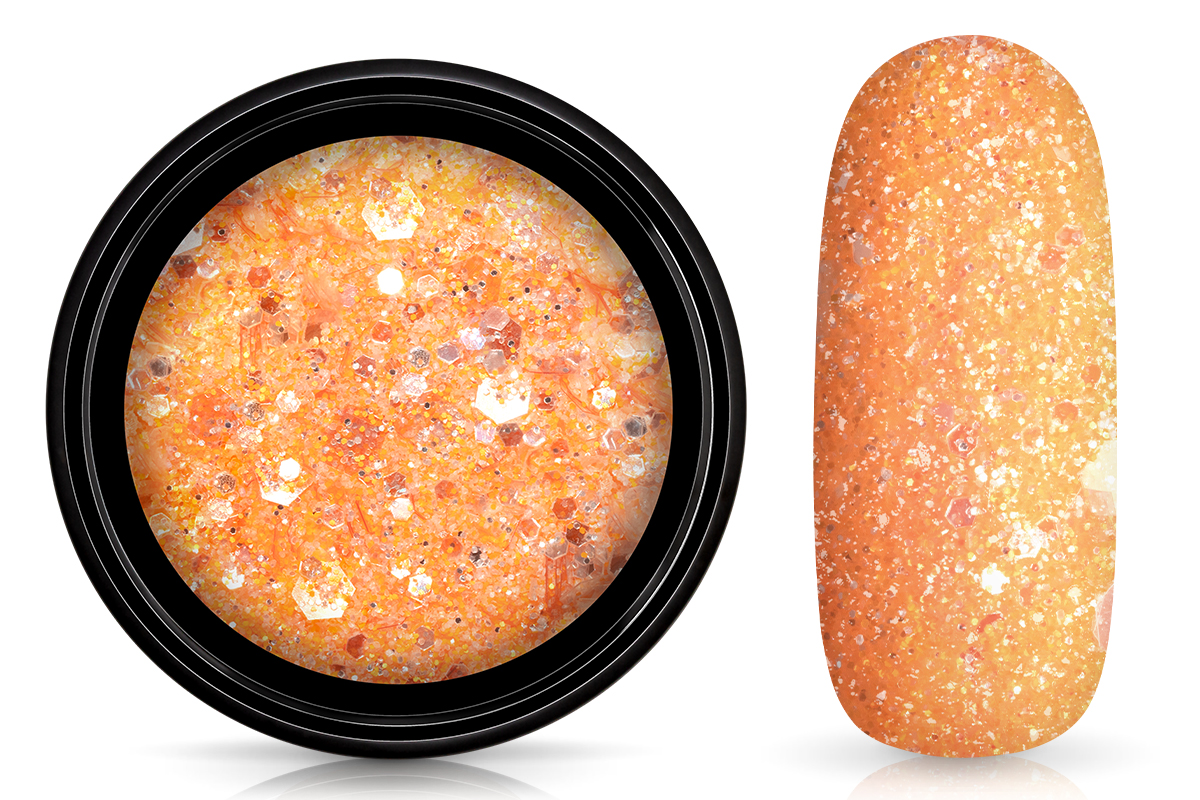 Jolifin LAVENI Crystal Glitter - orange fluo pastel
