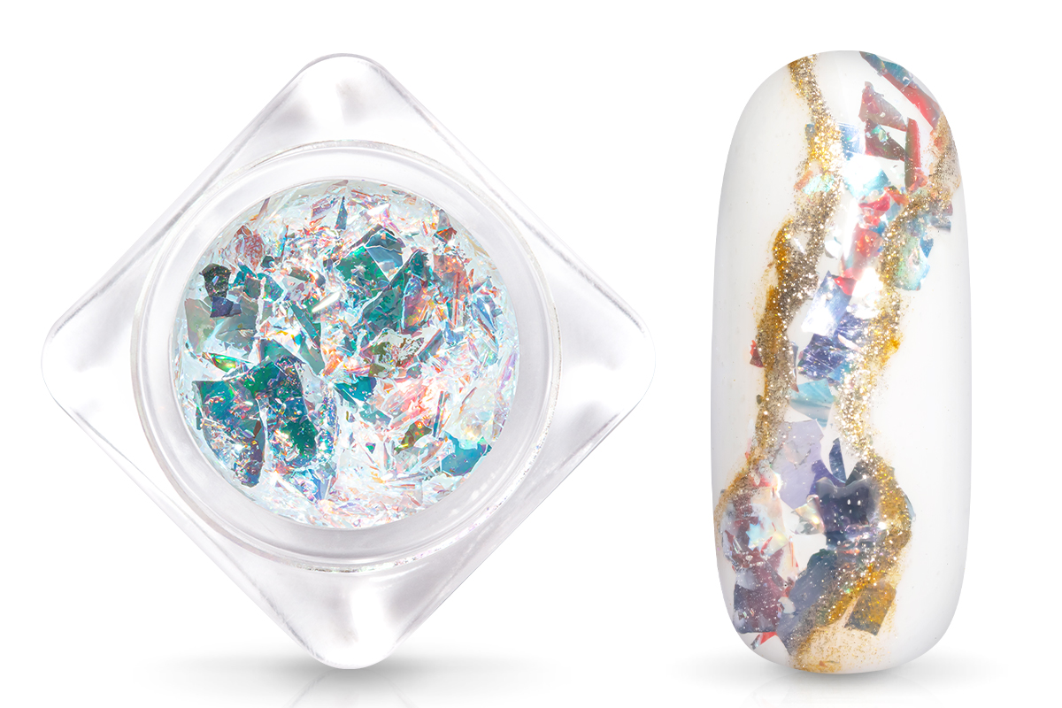 Jolifin Soft Aurora Flakes - luxury silver gemstone