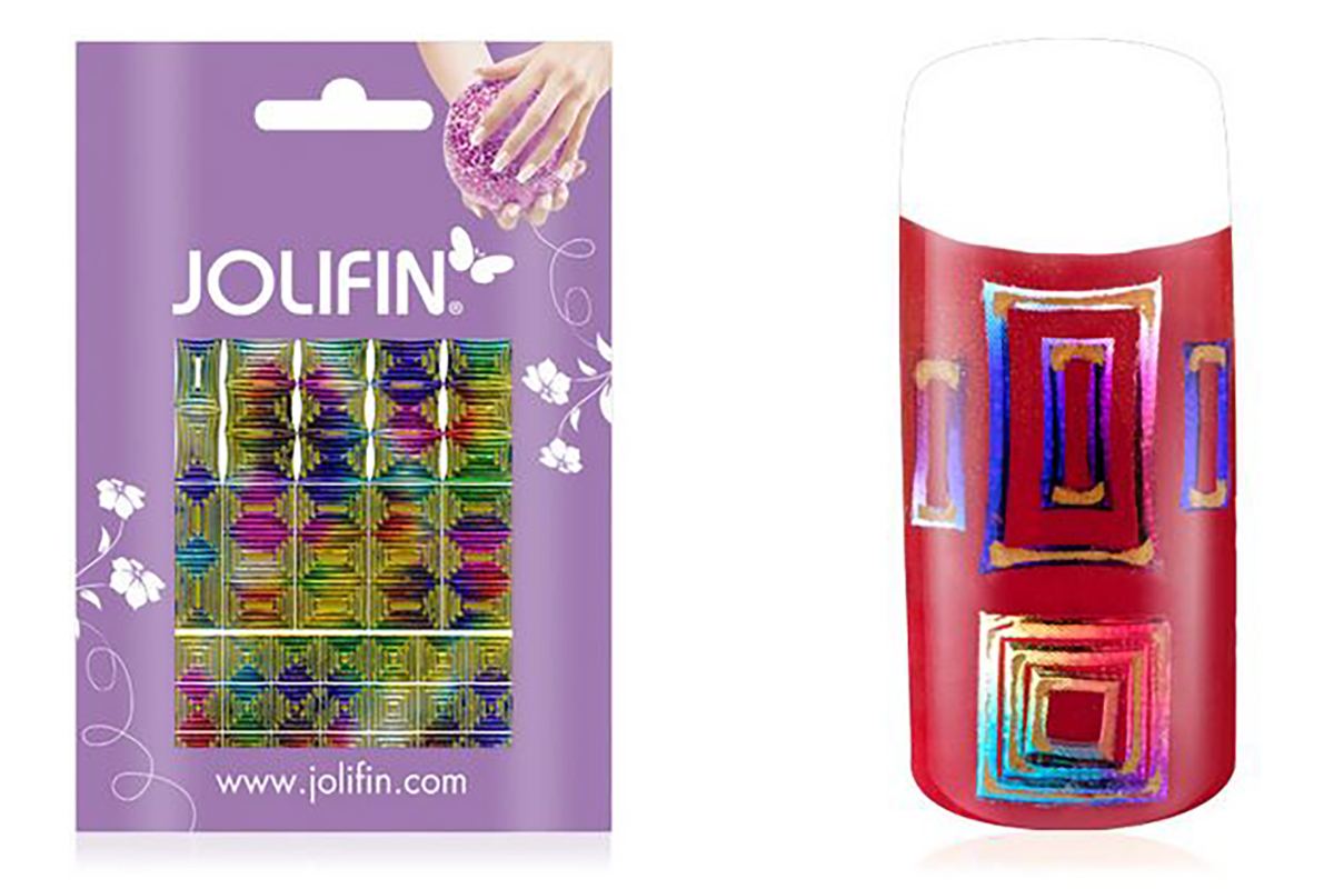 Jolifin Fancy Nail Sticker golden rainbow 6