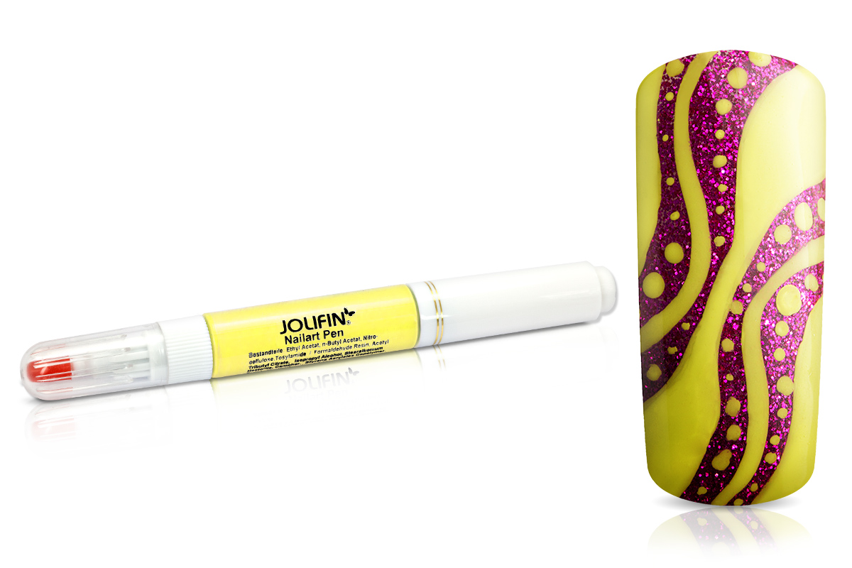 Jolifin Nail-Art Pen pastell gelb 10ml