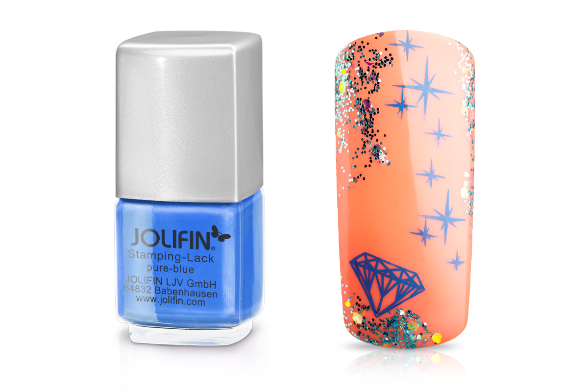 Jolifin Stamping-Lack - pure-blue 12ml