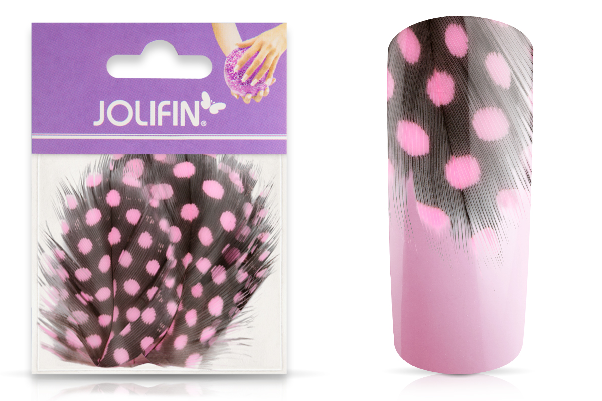 Jolifin Nailart Feder soft-pink leopard