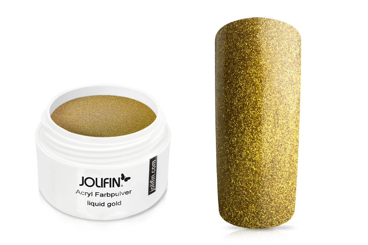 Jolifin Acryl Farbpulver - liquid gold 5g