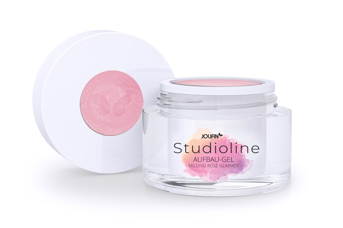 Jolifin Studioline - Gel reconstituant rose laiteux mica 15ml