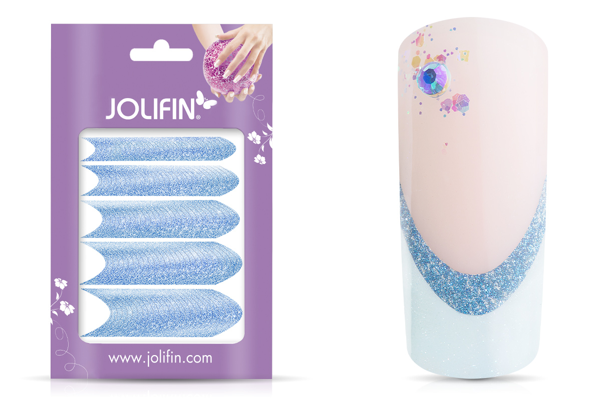 Jolifin Glitter French light-blue