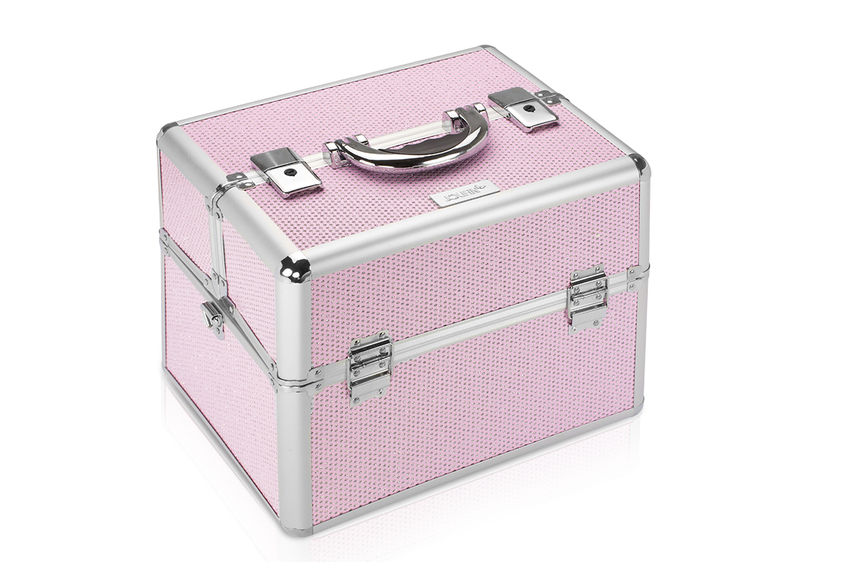 Jolifin Mobiler Kosmetik Koffer pink Glitter
