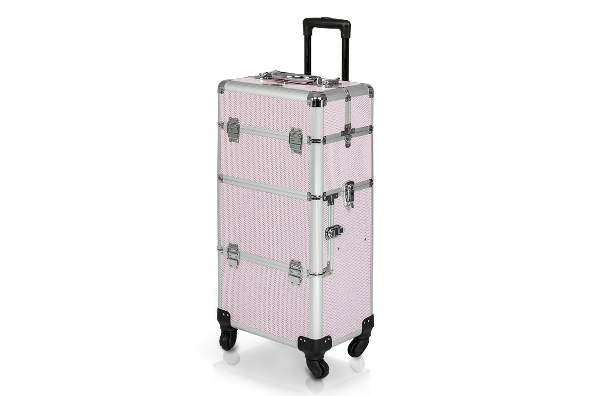 Jolifin Trolley Koffer pink Glitter - B-Ware