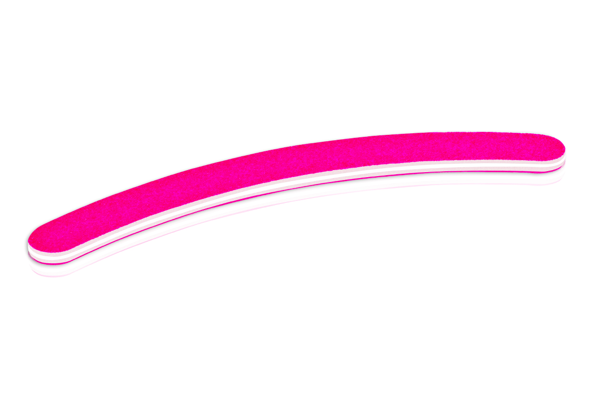 Jolifin Feile gebogen neon-pink 100/180 