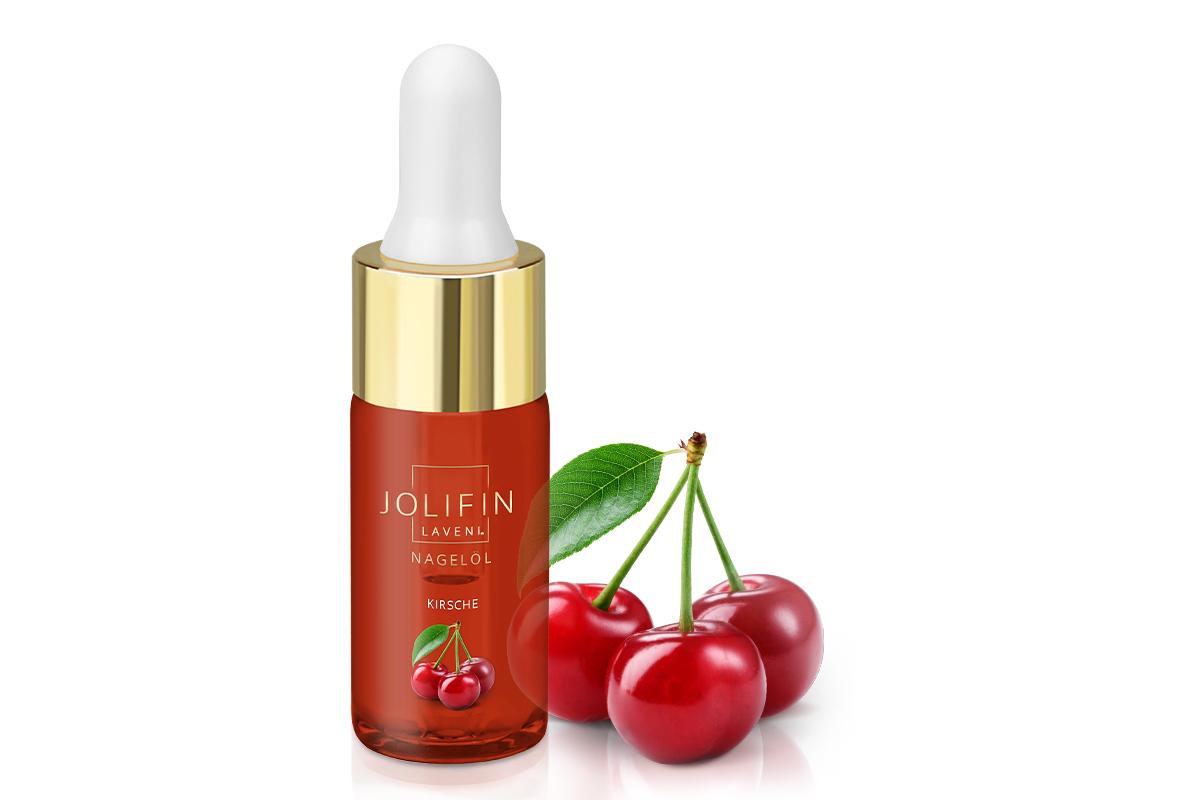 Jolifin LAVENI nail oil - cherry 10ml