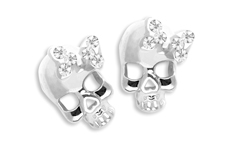 Jolifin Overlay - Skull with bow silver
